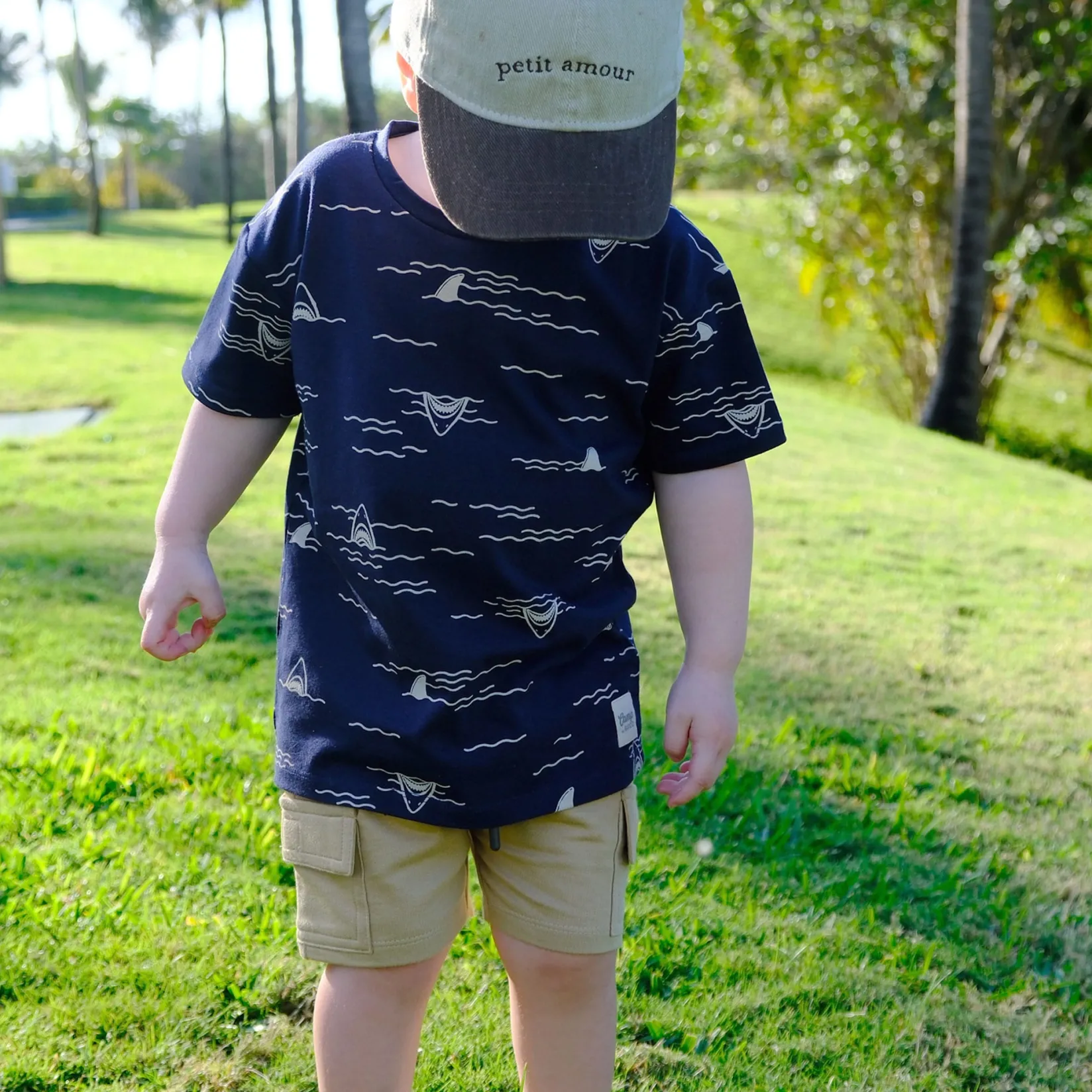 Tops>Camp by Birdz Sharks T-shirt 2-8y Marine