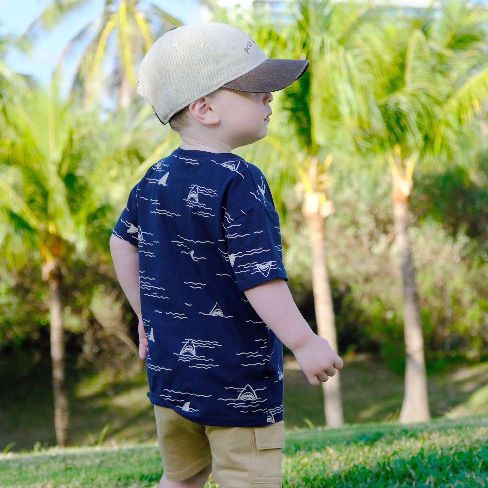 Tops>Camp by Birdz Sharks T-shirt 2-8y Marine