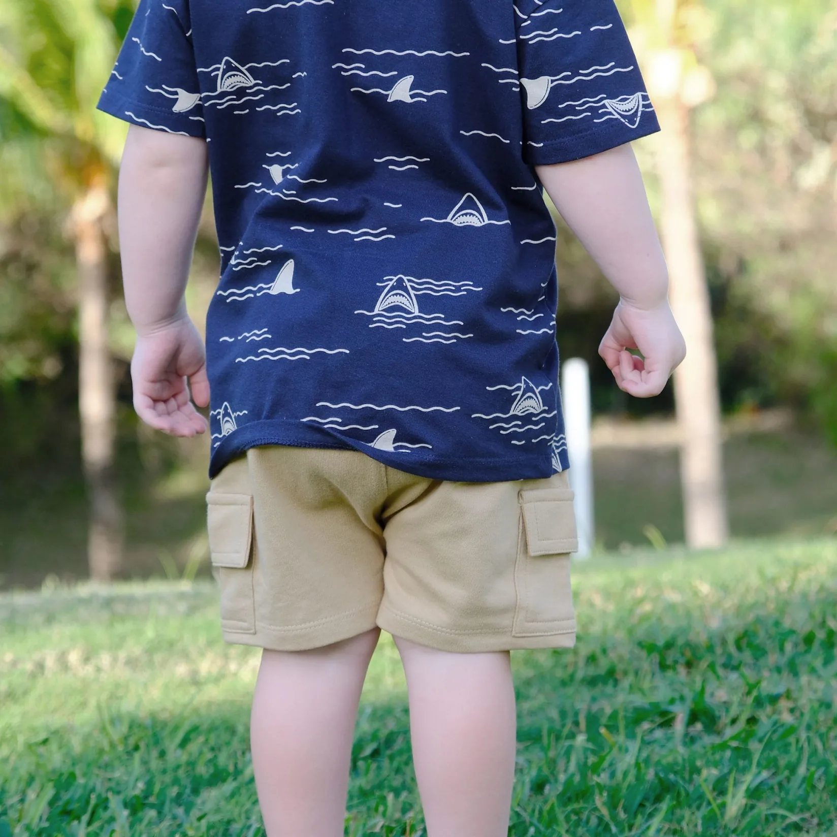 Tops>Camp by Birdz Sharks T-shirt 2-8y Marine