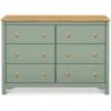 Sale Shea 6-Drawer Dresser - Light Sage and Honey Storage Furniture