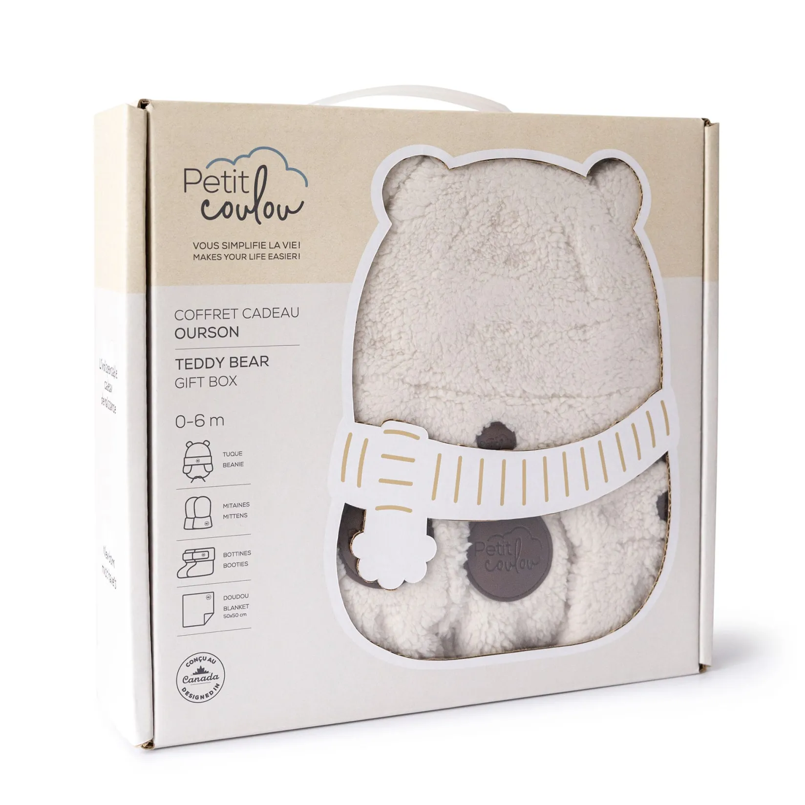 Snowsuits|Snowsuits>Petit Coulou Sherpa Teddy Bear Gift Set For Baby (4 accessories)