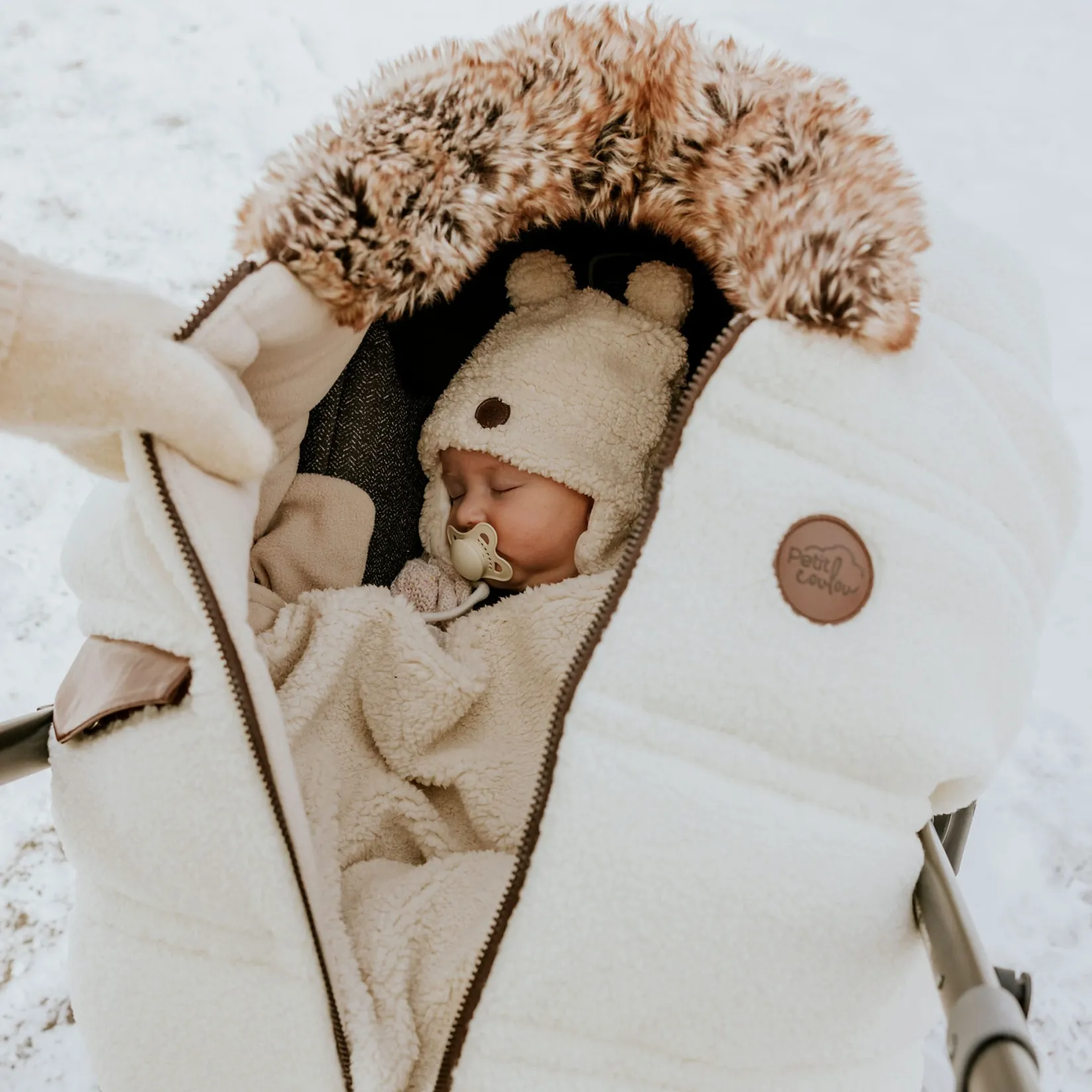 Snowsuits|Snowsuits>Petit Coulou Sherpa Teddy Bear Gift Set For Baby (4 accessories)