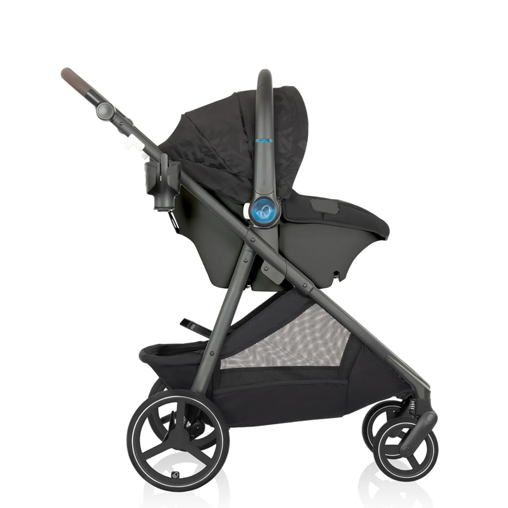 Strollers|Strollers & Trailers>Evenflo Shyft Intuiti+ Travel System with Revolve180 LiteMax NXT - Dubhan Black