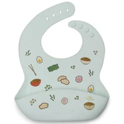 Breastfeeding|Bibs>Loulou Lollipop Silicone Bib - Ramen