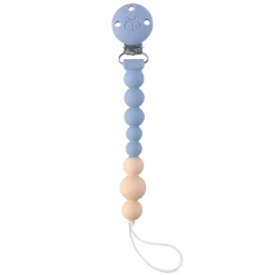 Pacifiers & Clips|Pacifiers & Clips>Loulou Lollipop Silicone Pacifier Clip - Blue