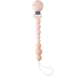 Pacifiers & Clips|Pacifiers & Clips>Loulou Lollipop Silicone Pacifier Clip - Coconut