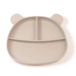 Outlet Silicone Plate Taupe Bear Kids Tableware|Plates & Placemats
