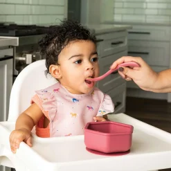Discount Silicone Spoon 4-pack - Pink Red Orange Kids Tableware|Plates & Placemats