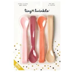 Discount Silicone Spoon 4-pack - Pink Red Orange Kids Tableware|Plates & Placemats