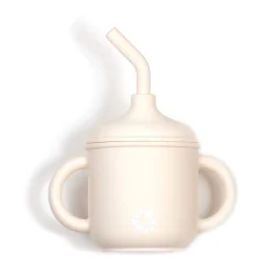 Tableware|Plates & Placemats>Bulle Silicone Straw Sippy Cup - Ivory
