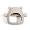 Teething Toys>Bulle Silicone Teething Mitt - Taupe Bear