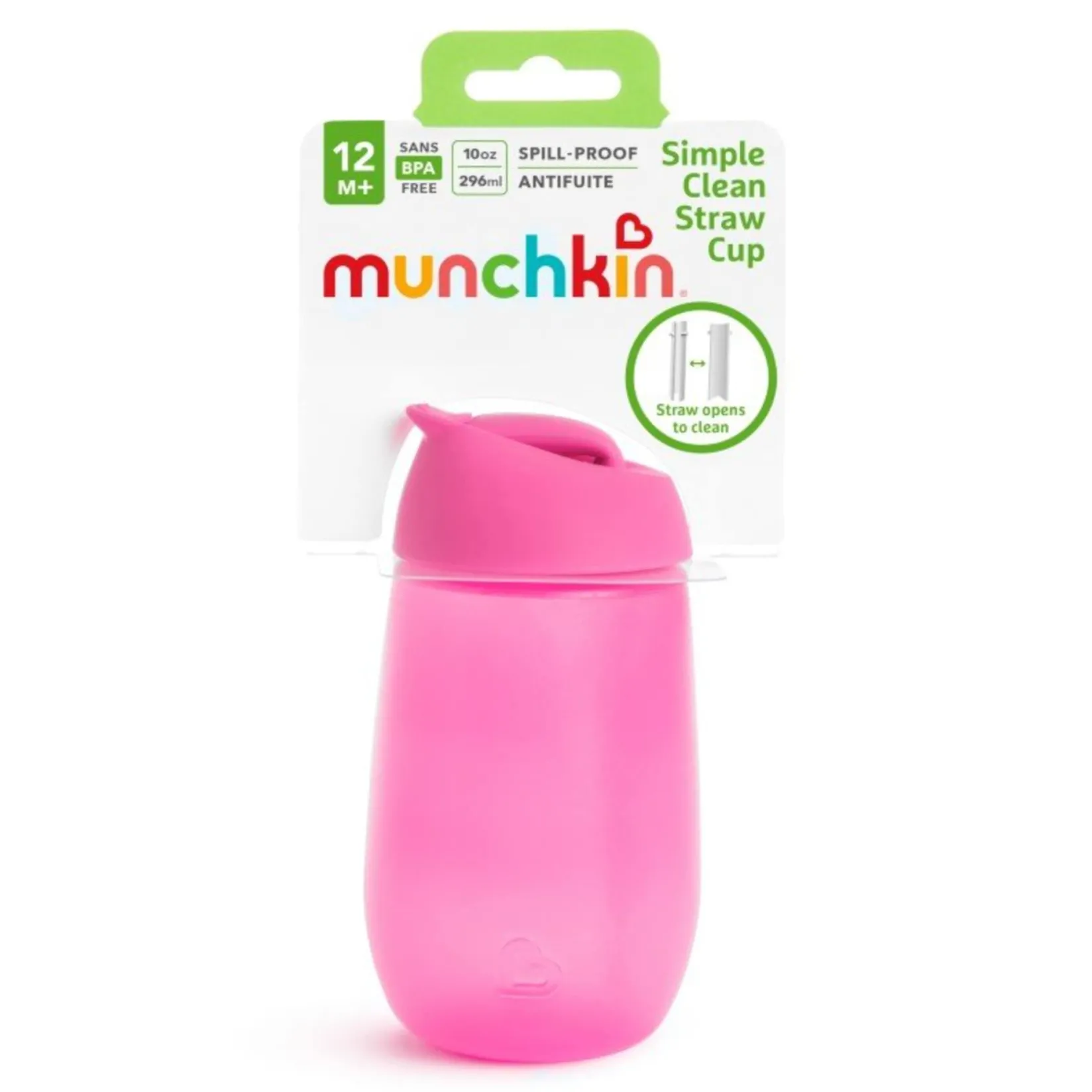 Breastfeeding|Tableware>Munchkin Simple Clean Straw Cup 10 oz - Pink