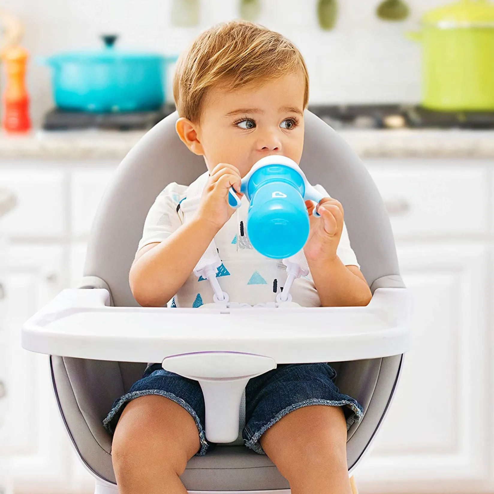 Sippy Cup with Handle 10oz - Blue Kids Tableware|Plates & Placemats
