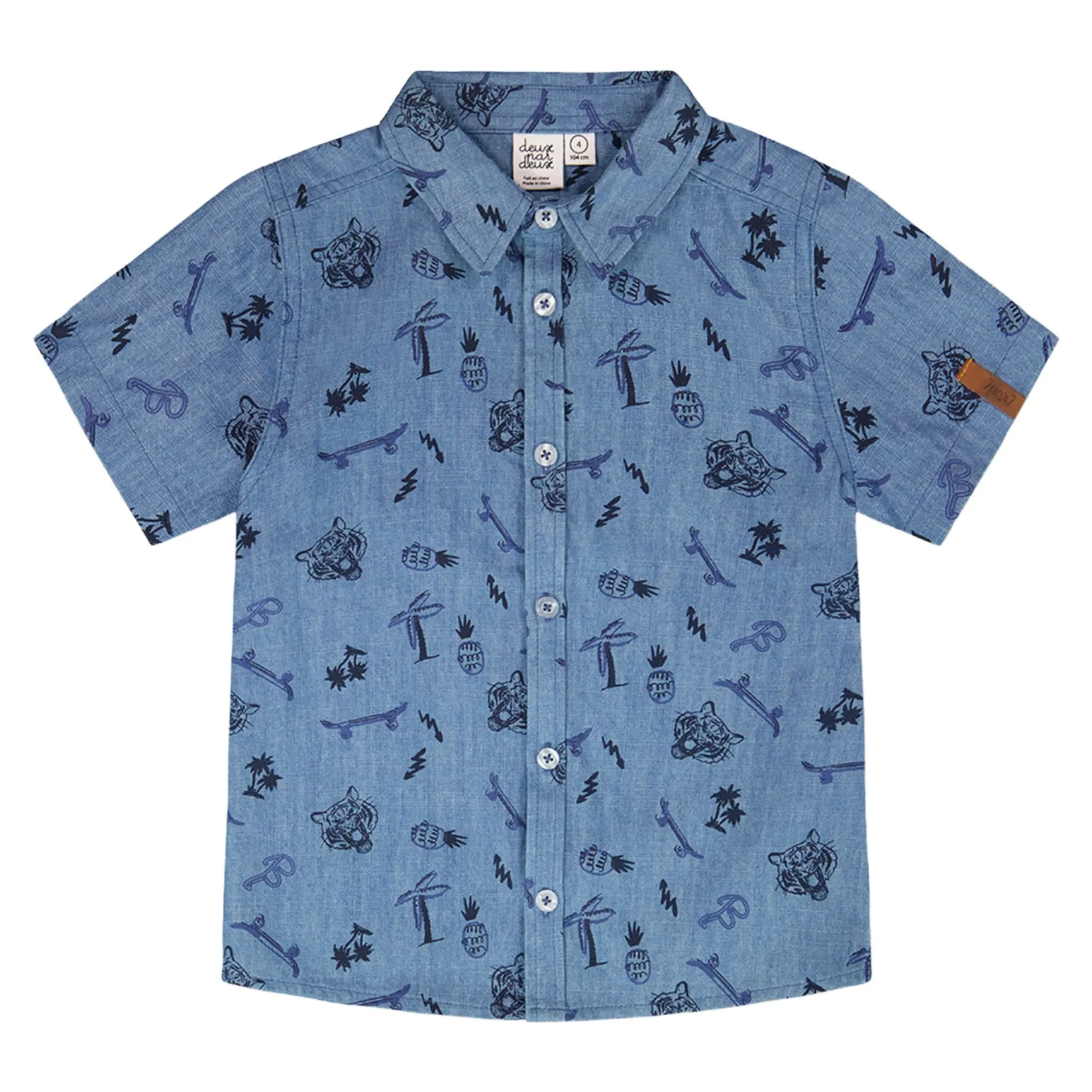 Tops>Deux par Deux Skate Boys Shirt 3-6 Blue