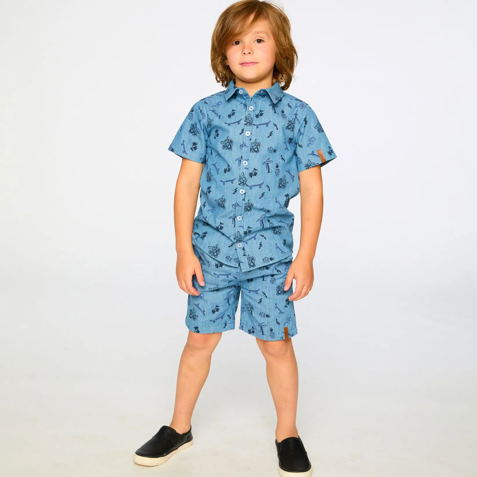 Tops>Deux par Deux Skate Boys Shirt 3-6 Blue