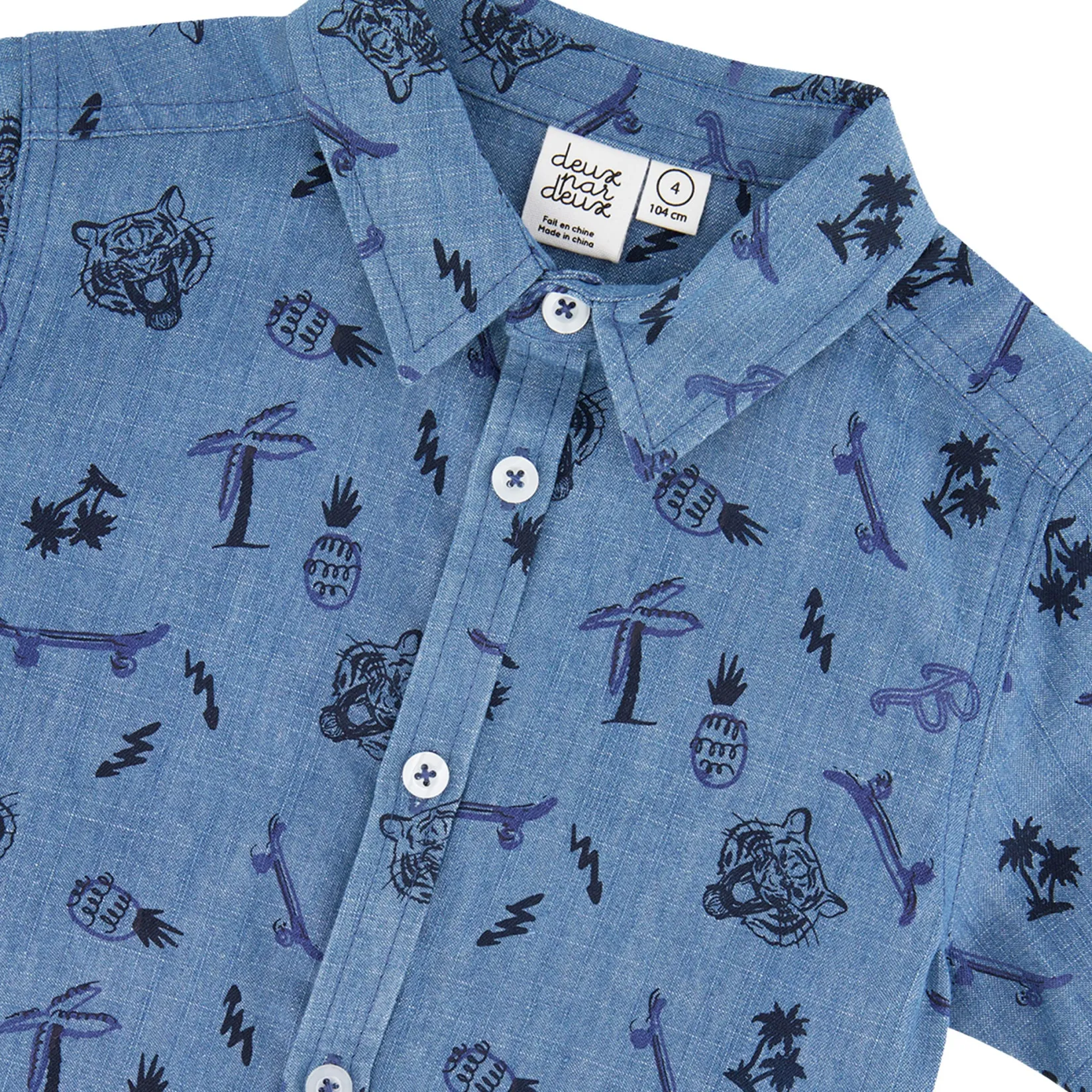 Tops>Deux par Deux Skate Boys Shirt 3-6 Blue