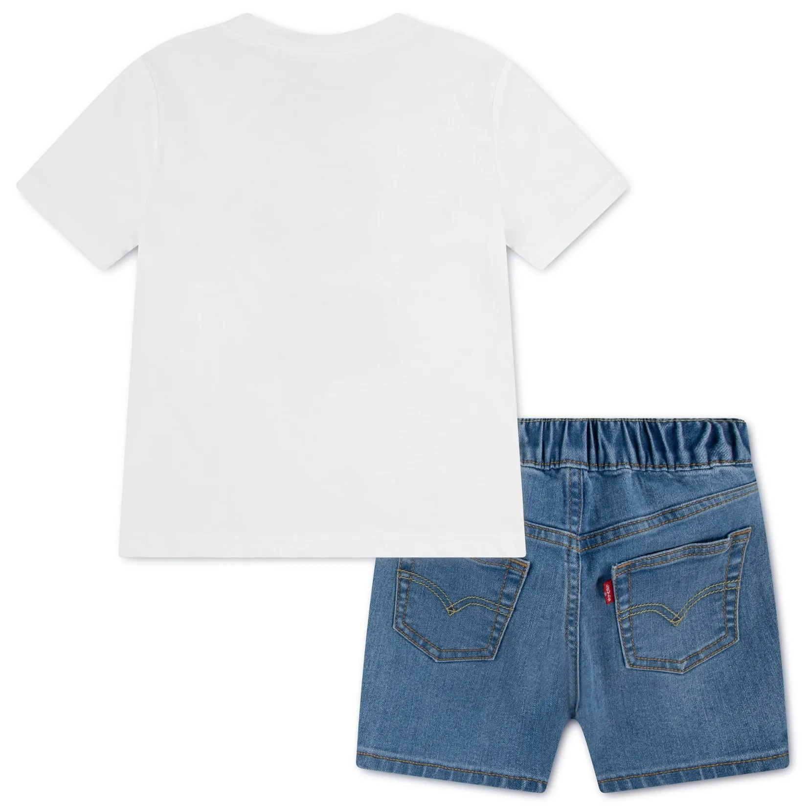 Outfit Sets>Levis Skater Tee & Denim Set 2-4t White