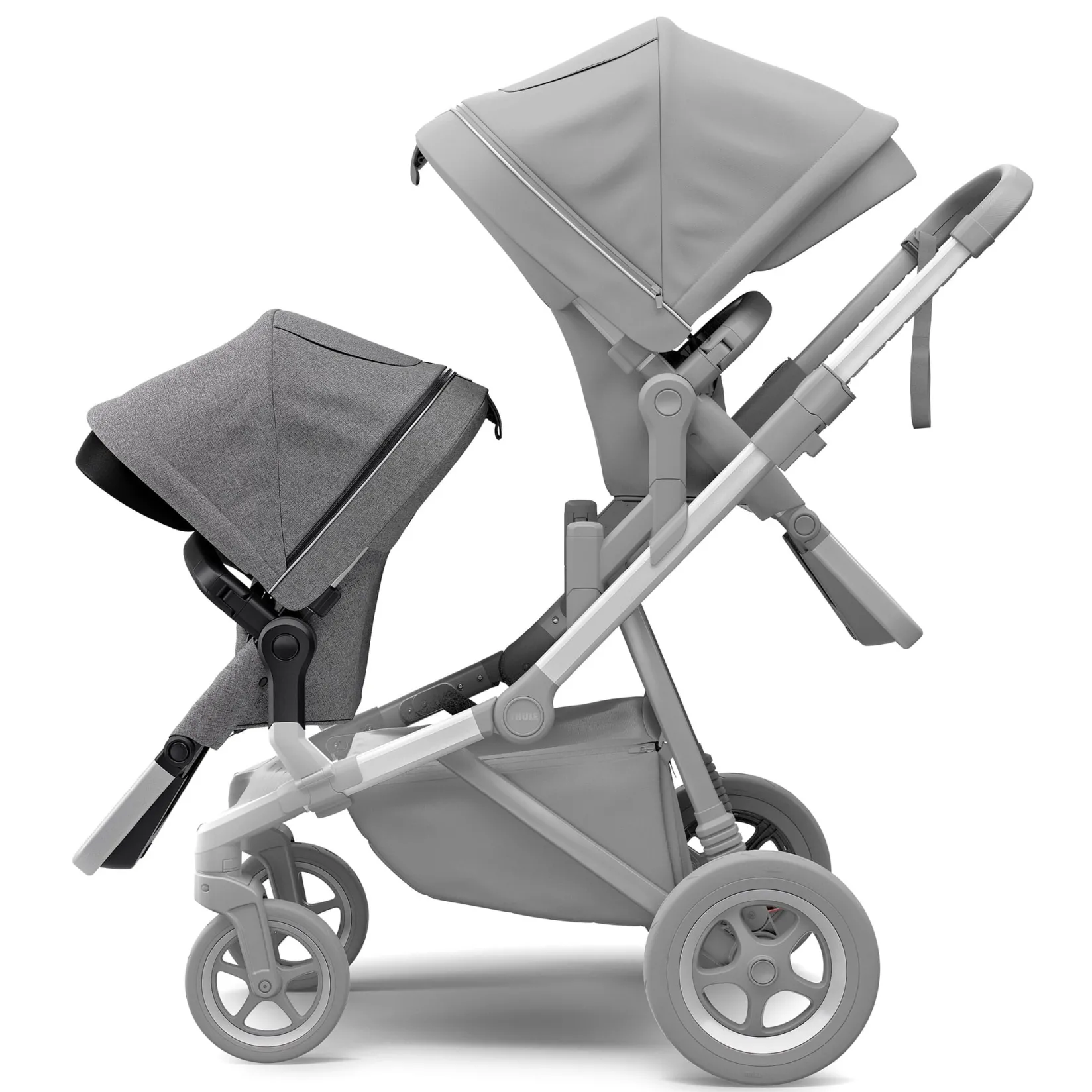 Clearance Sleek Sibling Seat - Gray Melange Kids Strollers|Strollers & Trailers