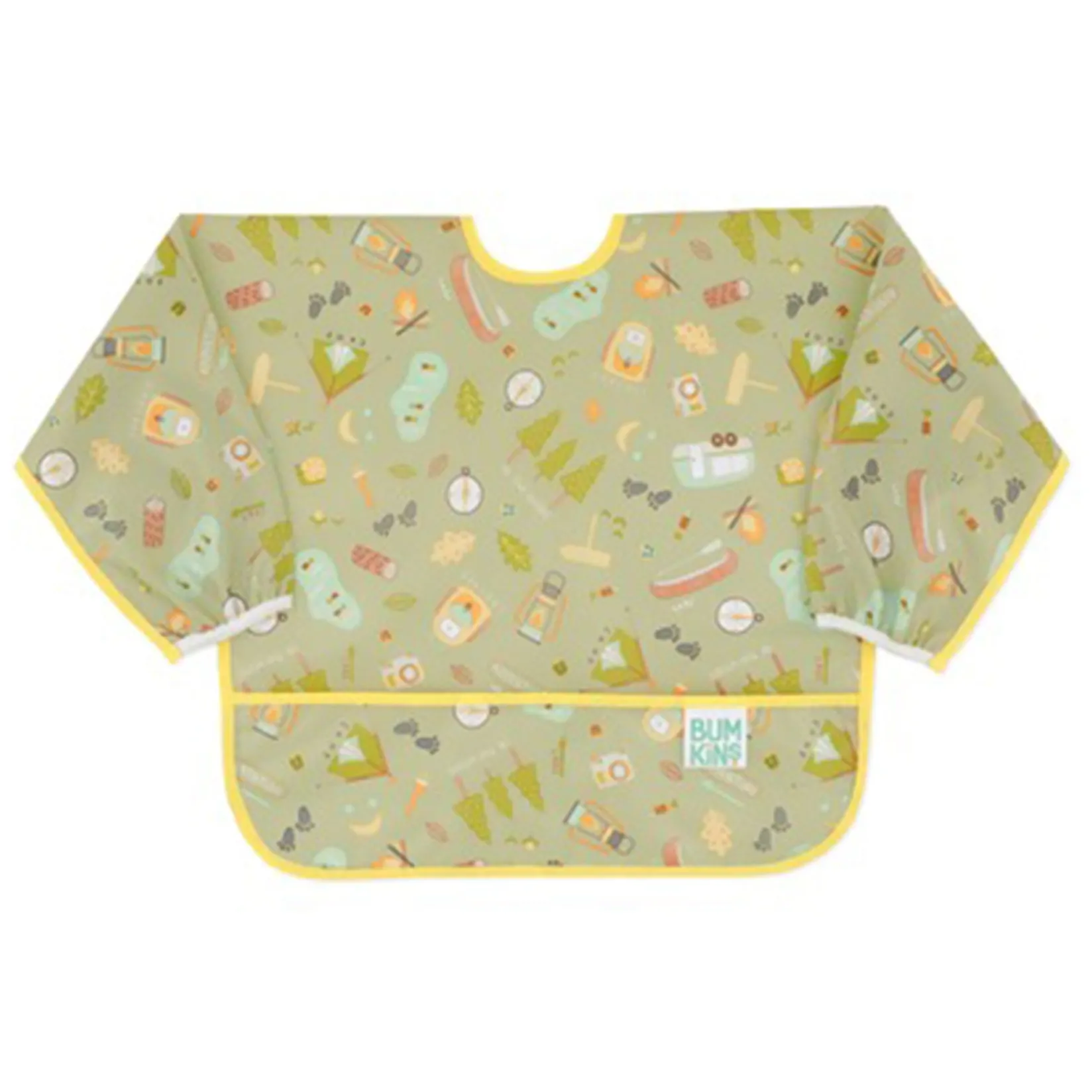 Bibs|Breastfeeding>Bumkins Sleeved Bib 6-24m - Happy Camper