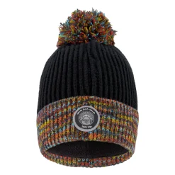 Beanies>Deux par Deux Smiley Knit Hat 2-14 Black