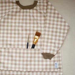Sale Smock - Caramel Vichy Kids Craft Aprons|Bibs