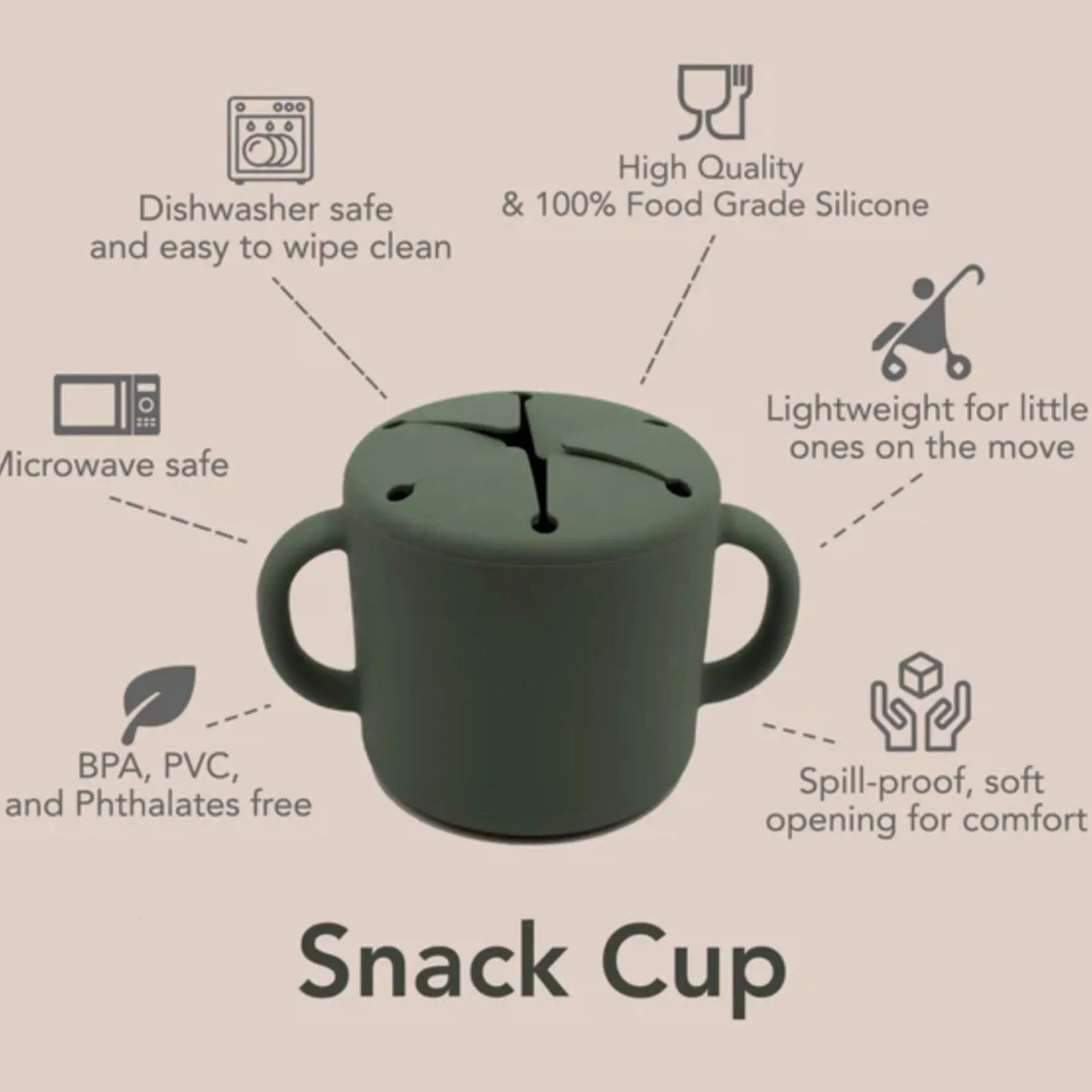 Breastfeeding|Tableware>Nouka Snack Cup Soft Blush