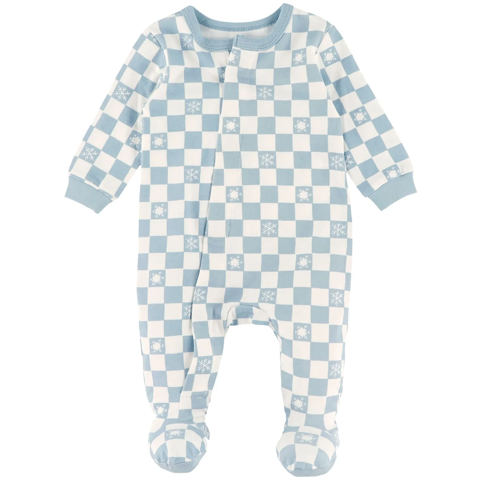 Preemie Clothing|Pajamas>Colle Colle Snowflakes Magnetic Pajamas Blue