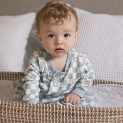 Preemie Clothing|Pajamas>Colle Colle Snowflakes Magnetic Pajamas Blue