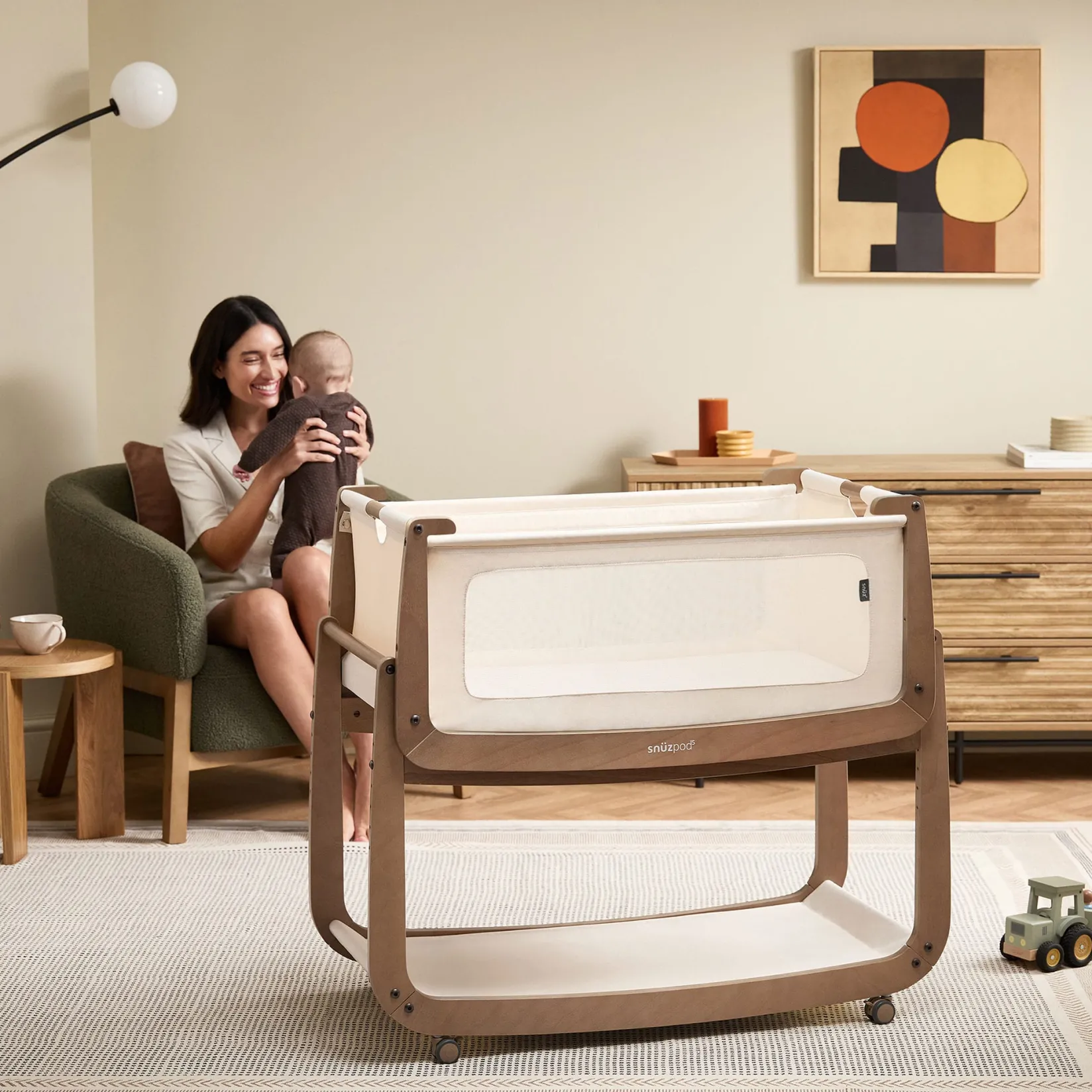 Playards & Bassinets|Playards & Bassinets>Snuz SnüzPod5 - Walnut