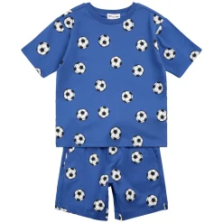 Outfit Sets>Miles Soccer Printed Short Set 6-24m Royal Blue