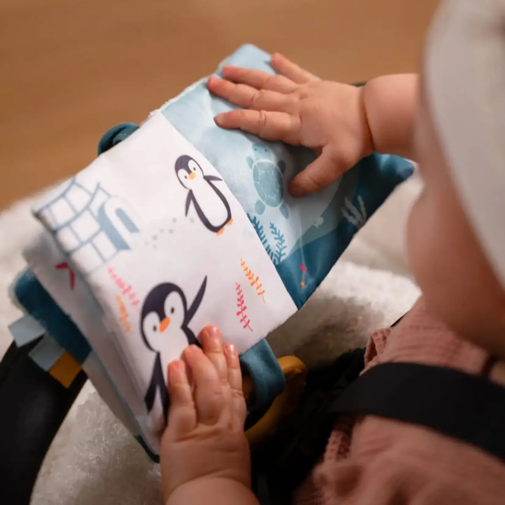 Stroller & Car Seat Toys|Developmental Toys>Little Big Friends Soft Baby Book Ocean