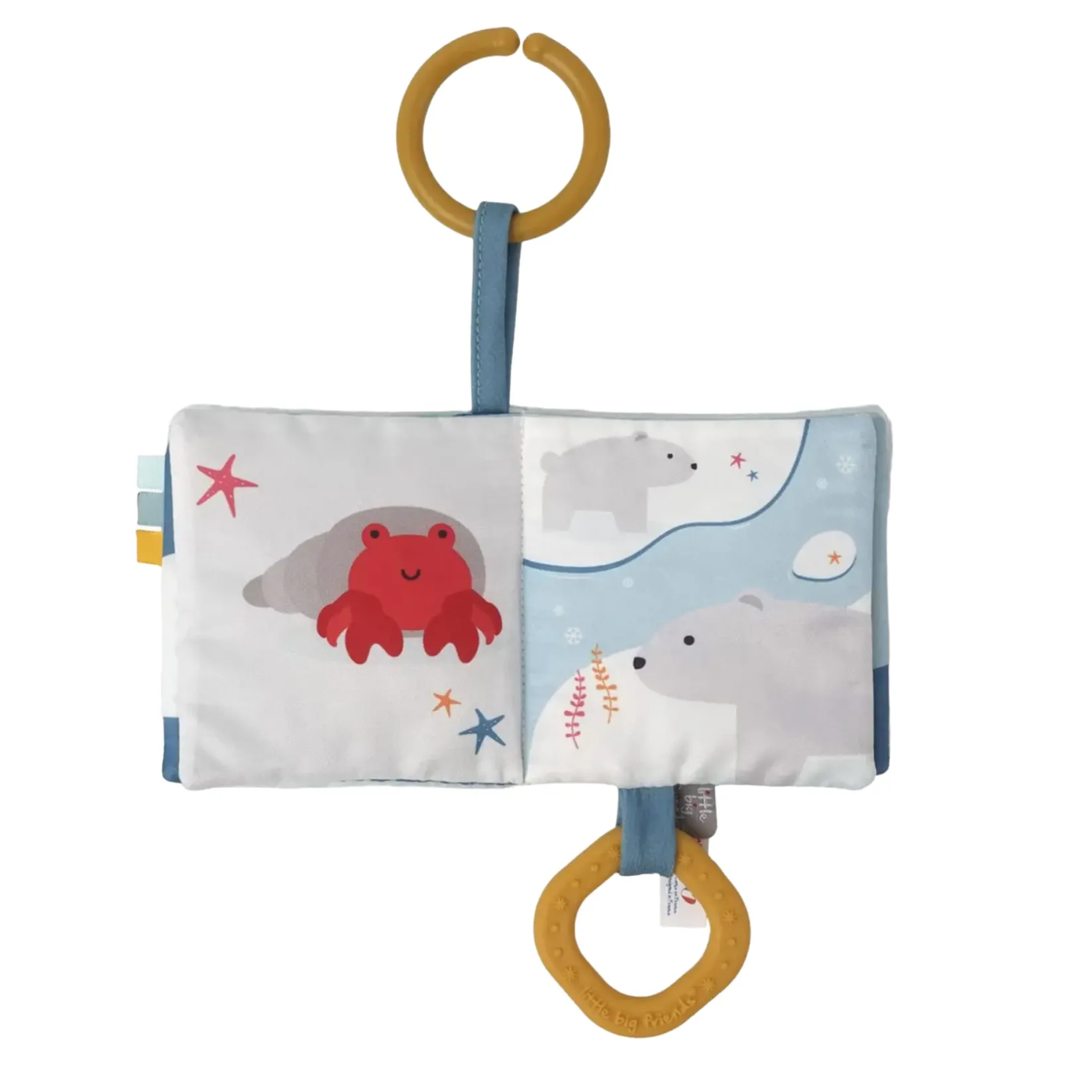 Stroller & Car Seat Toys|Developmental Toys>Little Big Friends Soft Baby Book Ocean