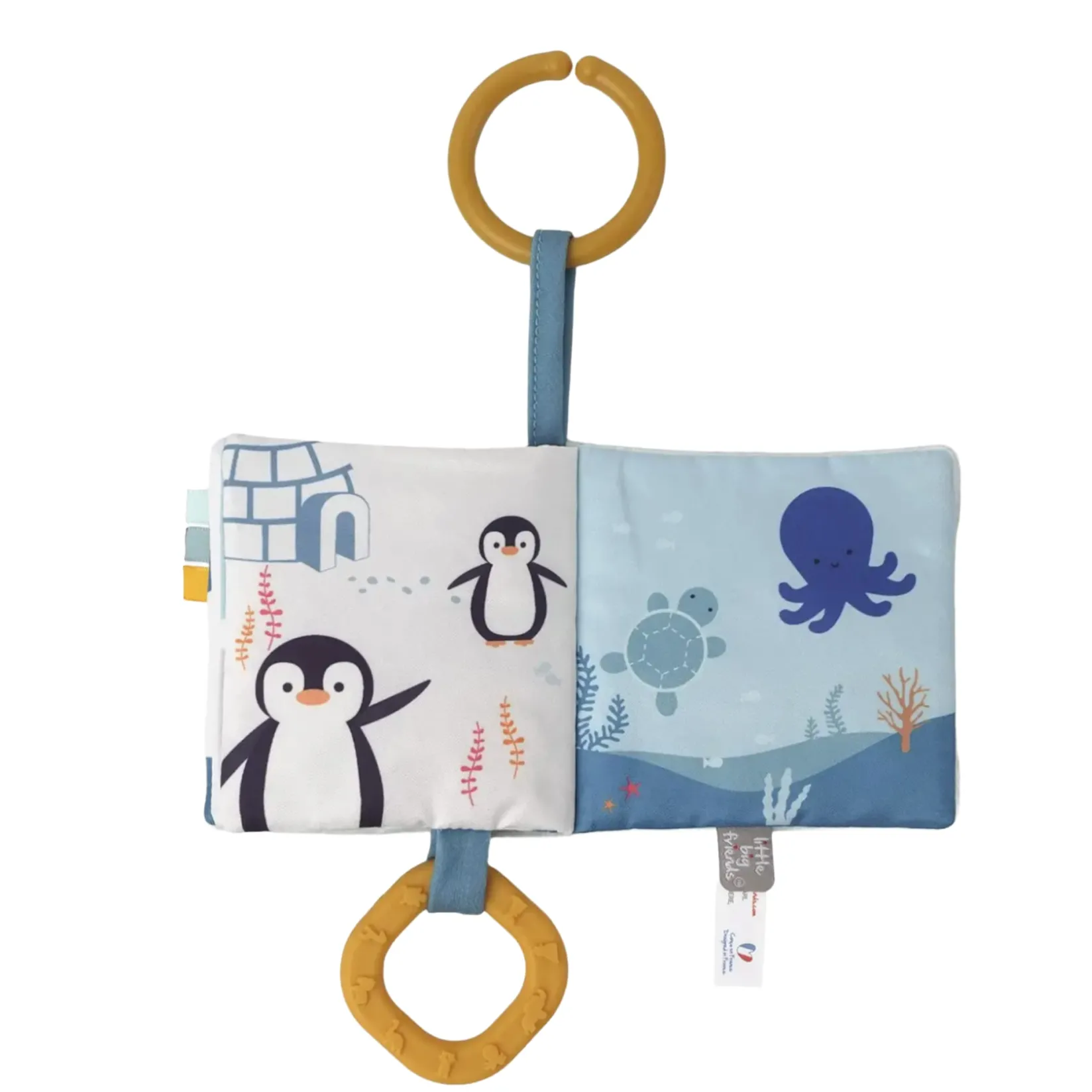 Stroller & Car Seat Toys|Developmental Toys>Little Big Friends Soft Baby Book Ocean