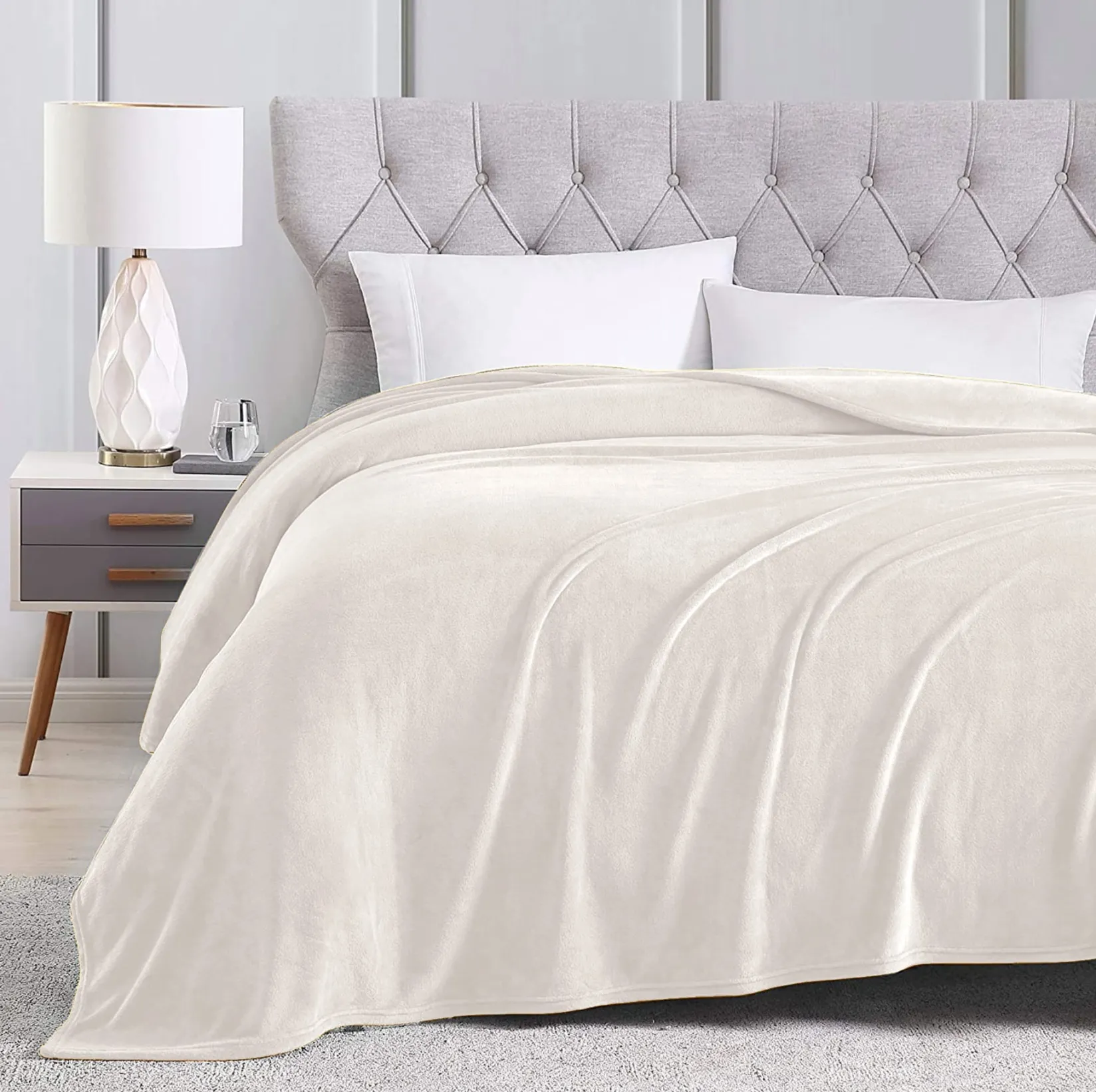 Blankets|Blankets>SAFDIE u0026 CO Soft Flannel Blankets - DQ Cream