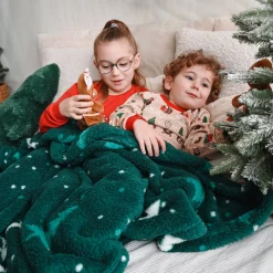 Blankets|Blankets>SAFDIE u0026 CO Soft Flannel Blankets- Green Tree