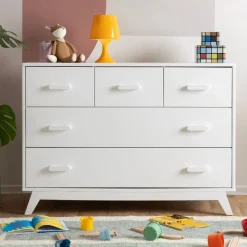 Hot Soho 5 Drawers Dresser - Whte Storage Furniture