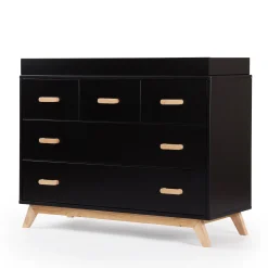 Best Soho 5-Drawer Dresser - Black / Natural Storage Furniture