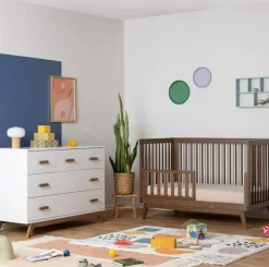 Discount Soho 5-Drawer Dresser - White / Walnut Storage Furniture