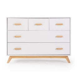 Best Soho 5-Drawer Dresser - White / Natural Storage Furniture