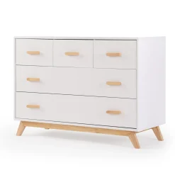 Best Soho 5-Drawer Dresser - White / Natural Storage Furniture