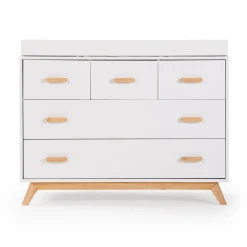 Best Soho 5-Drawer Dresser - White / Natural Storage Furniture