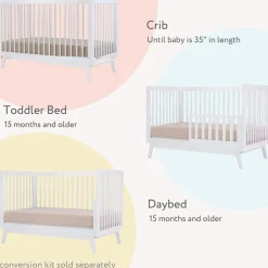 Hot Soho 3-In-1 Convertible Crib - White Cribs & Mattresses|Cribs & Mattresses