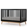 New Soho 3-in-1 Convertible Crib - Black / Natural Cribs & Mattresses|Cribs & Mattresses