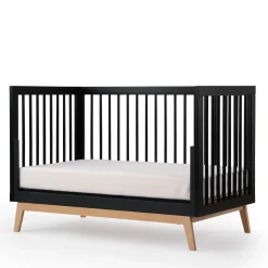 New Soho 3-in-1 Convertible Crib - Black / Natural Cribs & Mattresses|Cribs & Mattresses