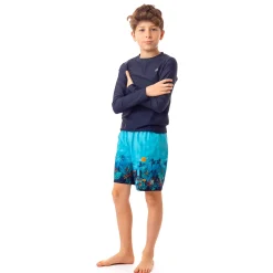 Outlet Solid Long Sleeves UV Rashguard 7-10y Kids/BOY Swimsuits|Swimsuits