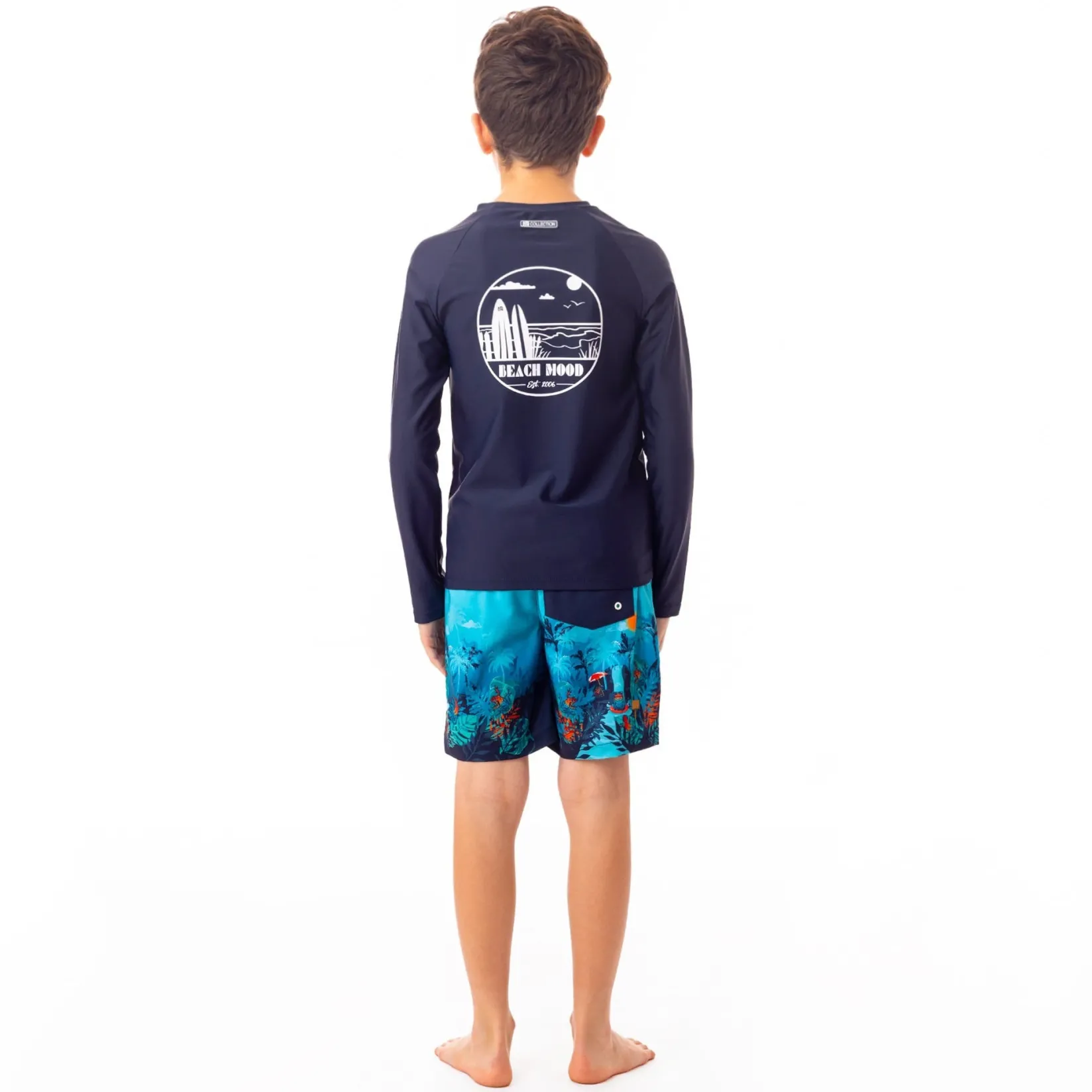 Outlet Solid Long Sleeves UV Rashguard 7-10y Kids/BOY Swimsuits|Swimsuits