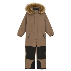 Outerwear|Snowsuits>Color Kids Solid Snowsuit 2-10 Taupe
