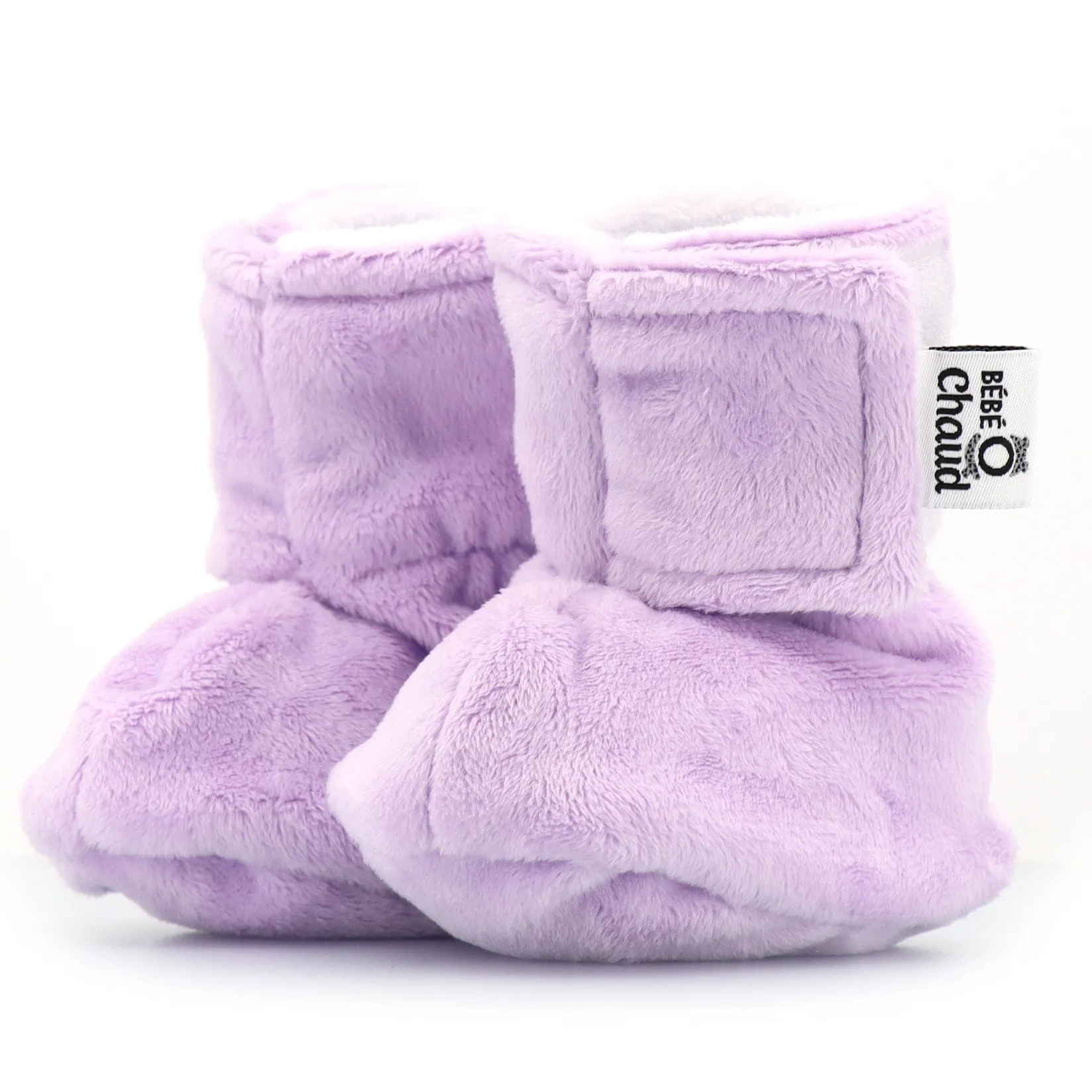 Slippers>Bebe O Chaud Solid Velux Slippers 0-6m Lilac