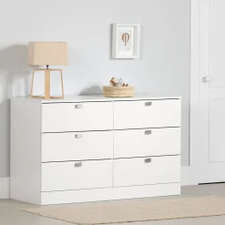 Storage Furniture>South Shore Spark 6 Drawer Chest - White