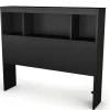 Twin, Full & Queen Beds>South Shore Spark Twin Bookcase Headboard - Pure Black